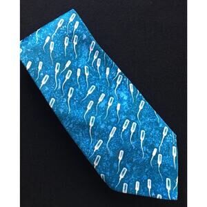 Absolut Vodka Dad Blue Sperm Cell Mens Silk Neck Tie Parent Father Baby